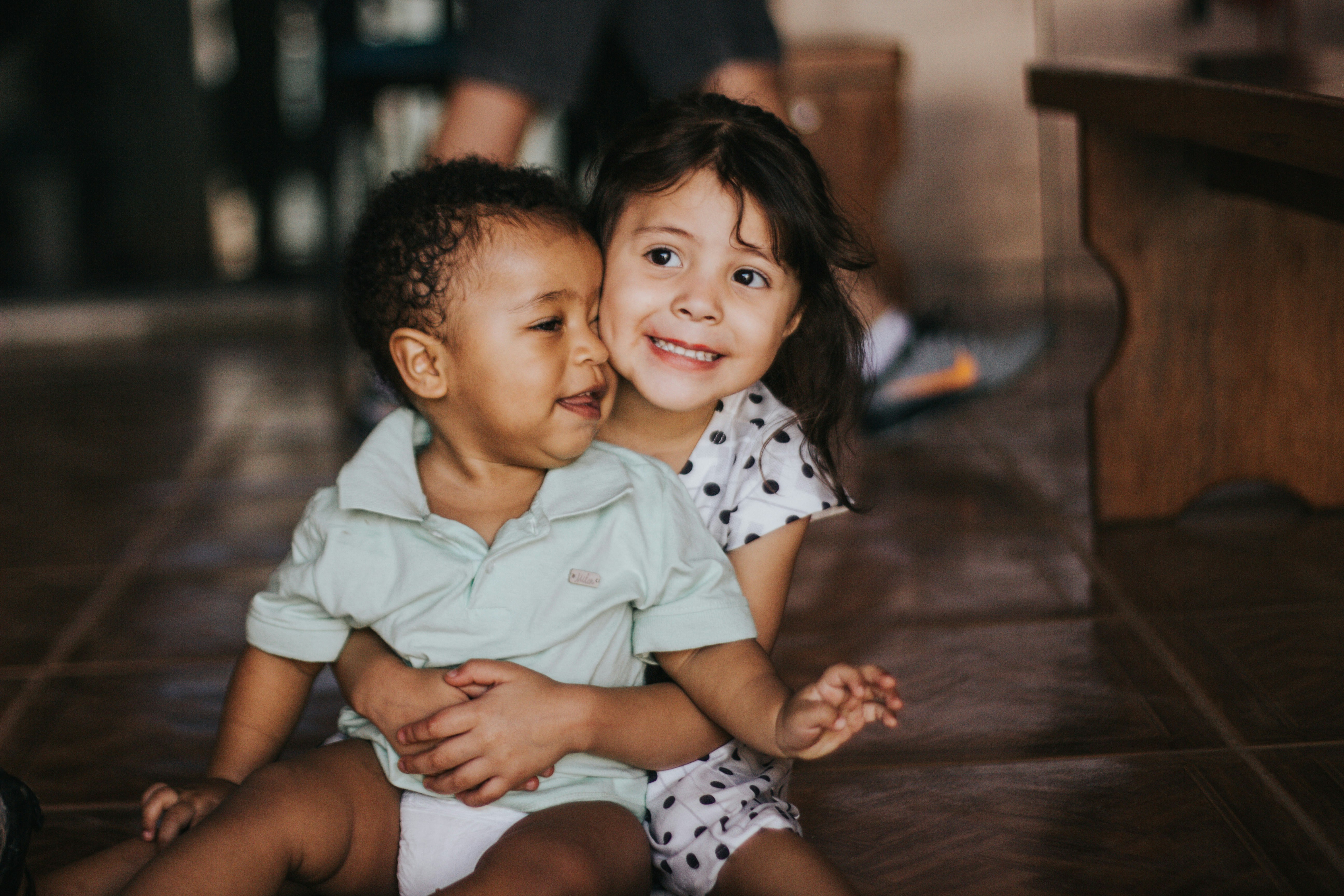 Children communicating and playing